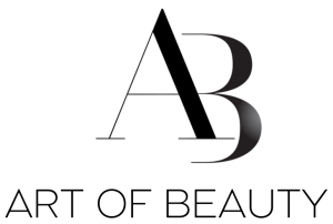 Art of Beauty logo with stylized “AB” lettering.